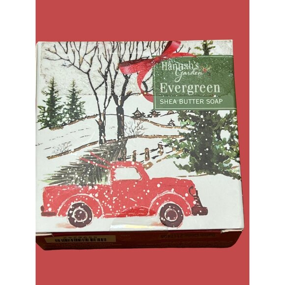 Hannahs Garden Shea Butter Soap Evergreen Pine Scent 3.5 oz NEW - Picture 1 of 2